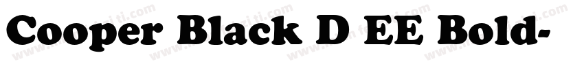 Cooper Black D EE Bold字体转换
